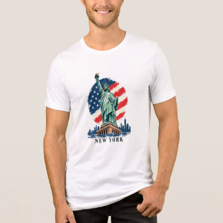 Statue of Liberty USA Flag Vintage New York T-Shir Tri-Blend Shirt