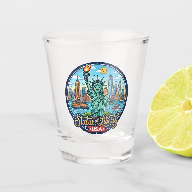 Statue of Liberty USA Shot Glass (Front)