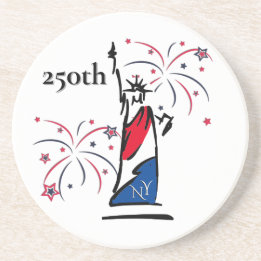 Statue of Liberty w/ Fireworks 250th Independence Coaster