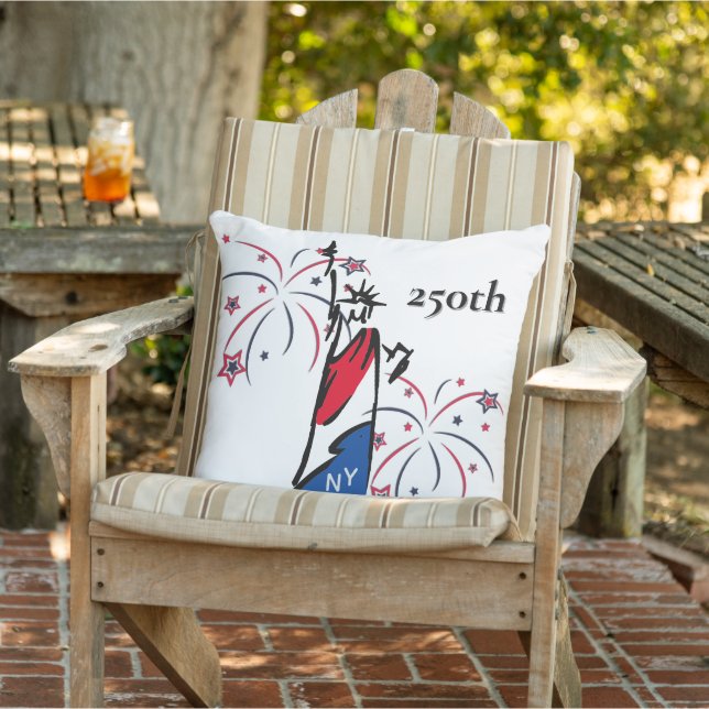Statue of Liberty w/ Fireworks 250th Independence Cushion (Chair)