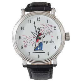 Statue of Liberty w/ Fireworks 250th Independence Watch