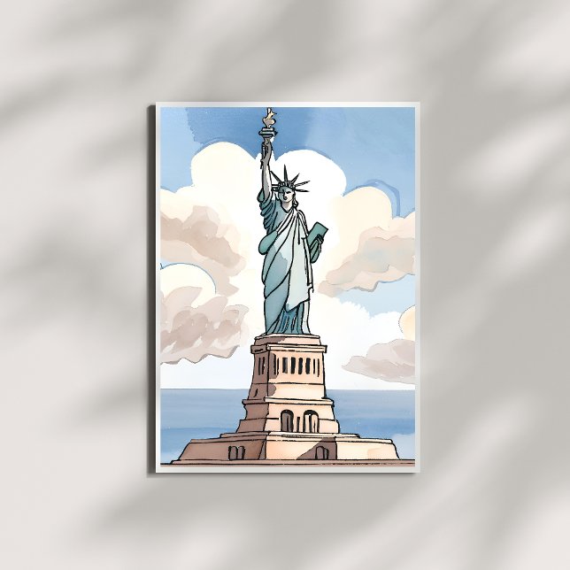 Statue of Liberty | Watercolor Landmark Poster (Creator Uploaded)