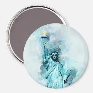 Statue of Liberty Watercolor Magnet