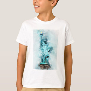 Statue of Liberty Watercolor T-Shirt