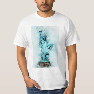Statue of Liberty Watercolor T-Shirt