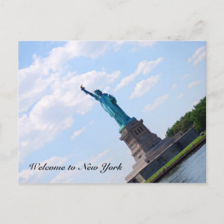 Statue of Liberty, Welcome to New York Postcard
