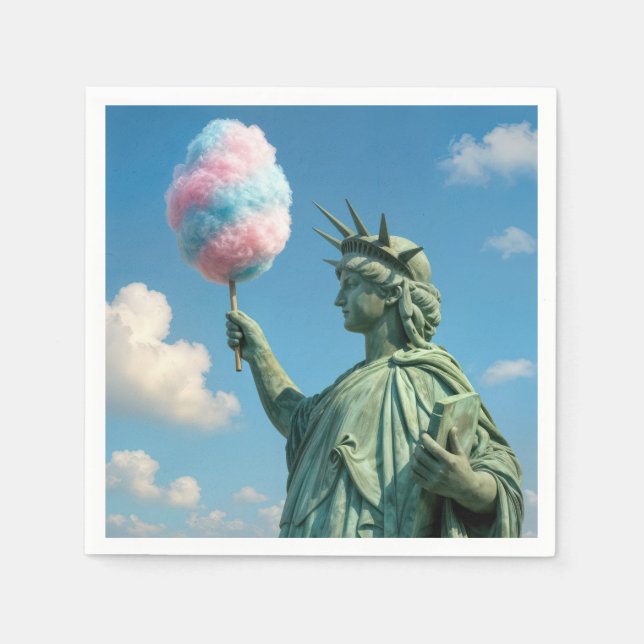 Statue of Liberty with Cotton Candy Napkin (Front)