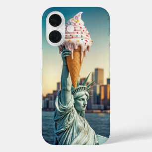 Statue of Liberty With Ice Cream Cone iPhone 16 Case