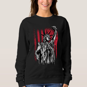 Statue Of Liberty With USA Flag Sweatshirt
