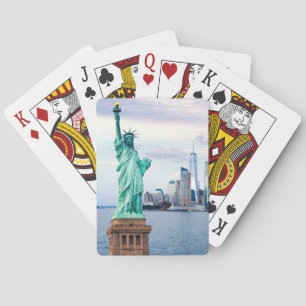 Statue of Liberty with World Trade Center Playing Cards