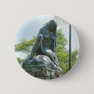 Statue of Lorelei 6 Cm Round Badge