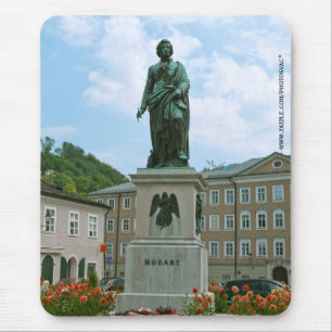 Statue of Mozart in Salzburg Mouse Pad