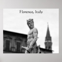 Statue of Neptune, Florence, Poster