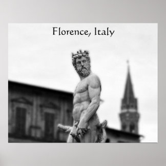 Statue of Neptune, Florence, Poster