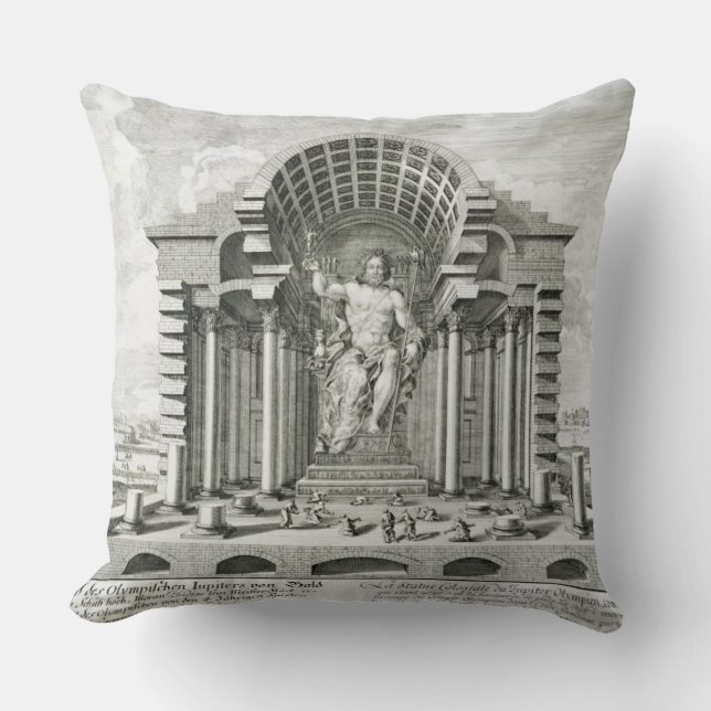 Statue of Olympian Zeus, made by Phidias in gold a Cushion (Front)