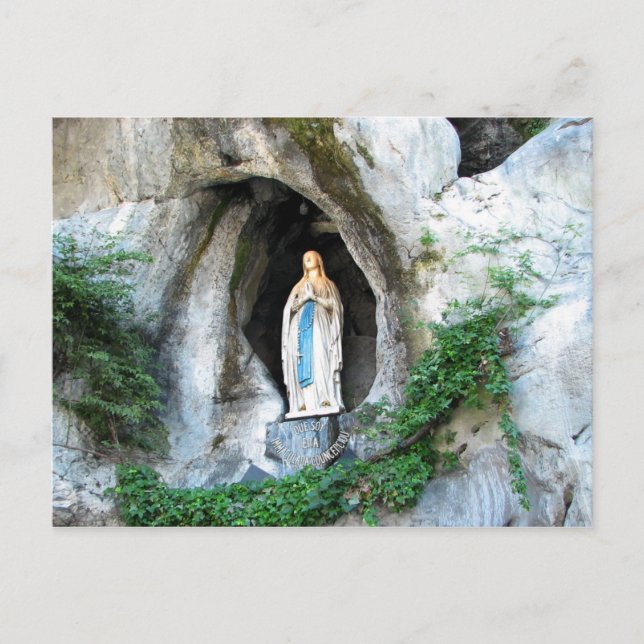 Statue of Our Lady of Lourdes, Lourdes, France Postcard (Front)