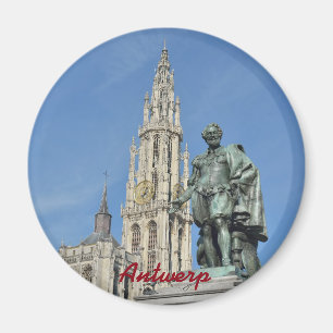 Statue of  Peter Paul Rubens in Antwerp, Belgium Magnet