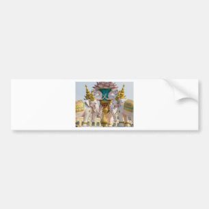 Statue of pink elephants Bangkok Thailand Bumper Sticker