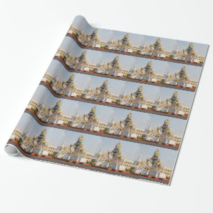 Statue of pink elephants Bangkok Thailand Wrapping Paper