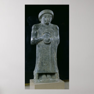 Statue of Prince Gudea, c.2150 BC Poster