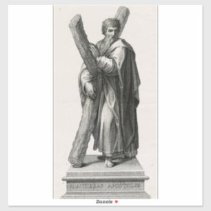 Statue of Saint Andrew Apostle with cross
