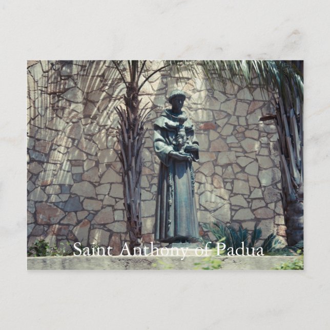 Statue of Saint Anthony of Padua Riverwalk Postcard (Front)