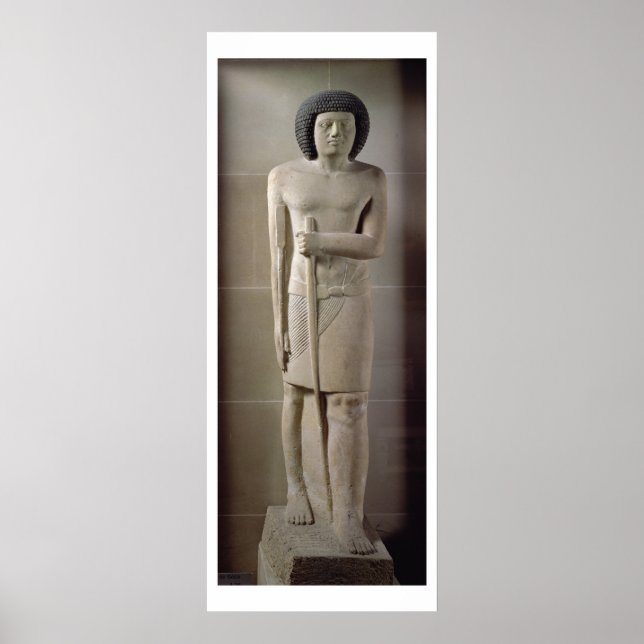 Statue of Sepa, Old Kingdom (painted limestone) Poster (Front)