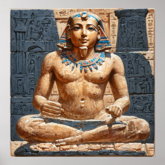 Statue of the Ancient Egyptian Scribe Poster
