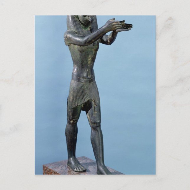 Statue of the God Horus Making a Drink Postcard (Front)
