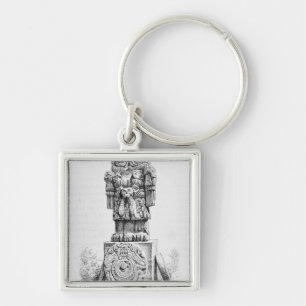 Statue of the Goddess Coatlicue Key Ring