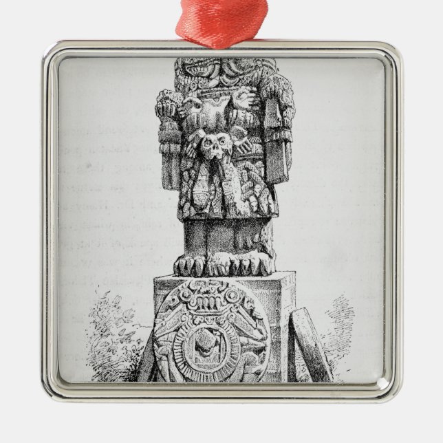 Statue of the Goddess Coatlicue Metal Tree Decoration (Front)