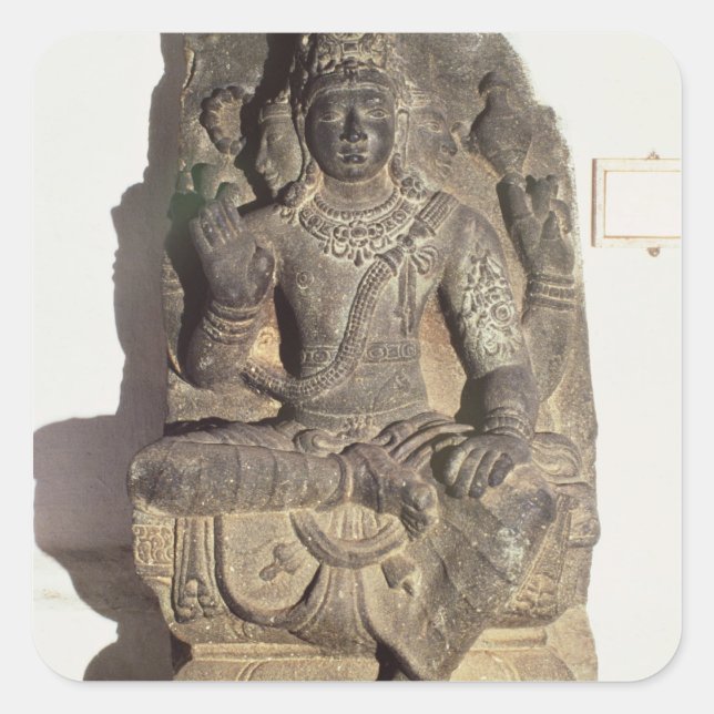 Statue of the Hindu God Brahma Square Sticker (Front)