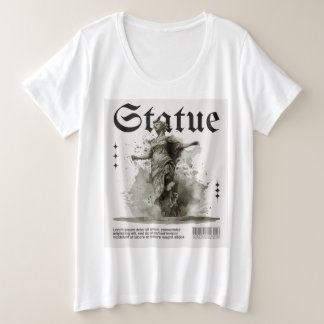 STATUE OF THE LIBERTY IN B&W DISIGN ON TSHIRT 