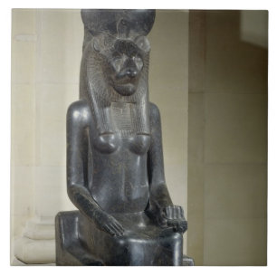 Statue of the lion-headed goddess Sekhmet, from th Tile