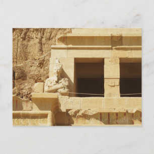 Statue of the queen Hatshepsut, Hatshepsut Temple, Postcard