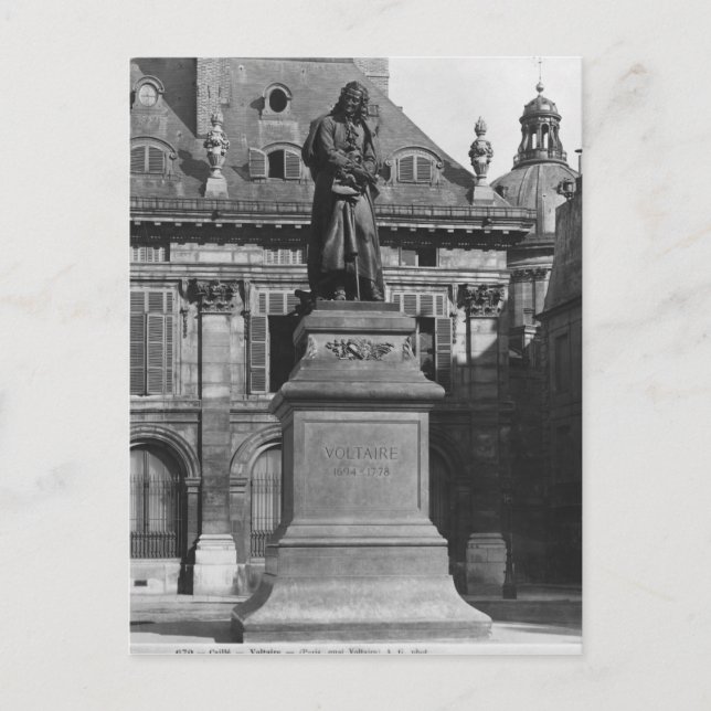 Statue of Voltaire Postcard (Front)
