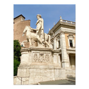 Statue on Capitoline Hill in Rome, Italy Photo Print
