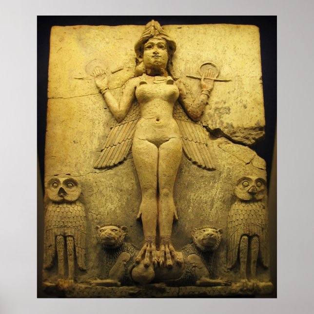 Statue Relief of the Goddess Ishtar Poster (Front)