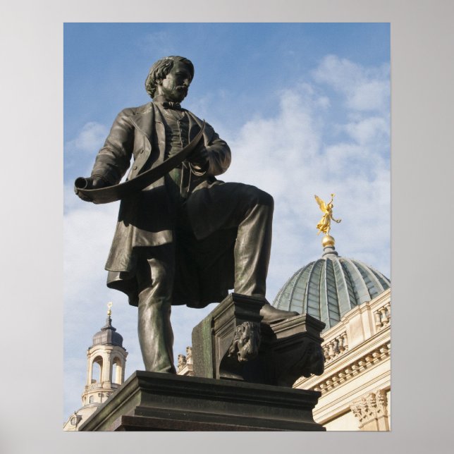 Statue with Glass dome on Kunstverein building Poster (Front)
