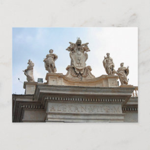 Statues on St Peter's Square in the Vatican City Postcard