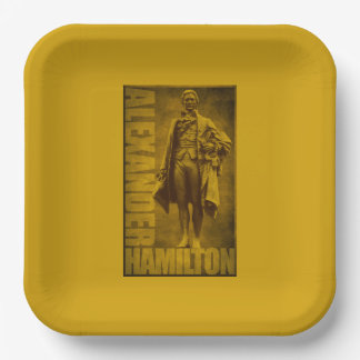 Statuesque Alexander Hamilton  Paper Plate