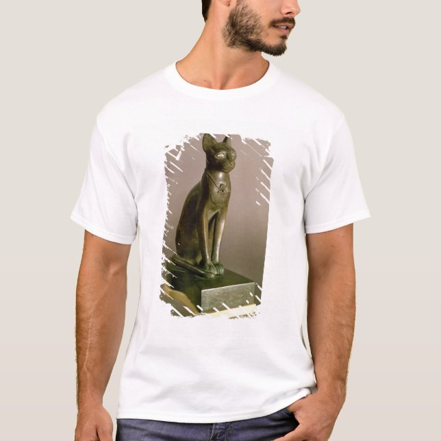 Statuette of a cat representing the goddess Bastet T-Shirt (Front)