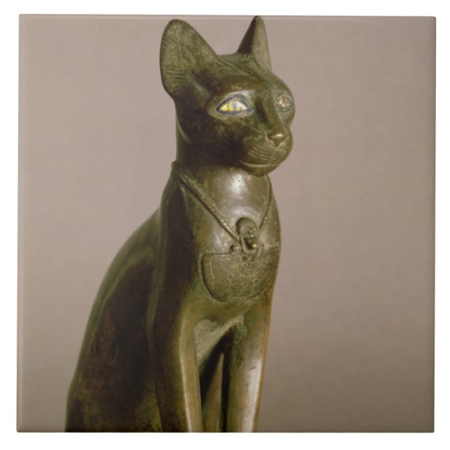 Statuette of a cat representing the goddess Bastet Tile (Front)