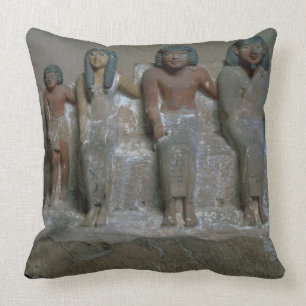 Statuette of a family group (pigment on chalk) cushion