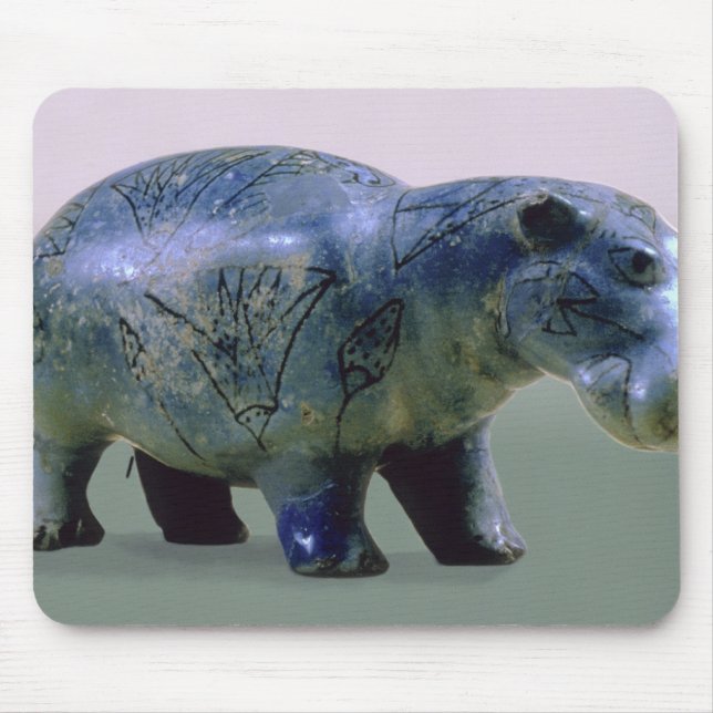 Statuette of a hippopotamus mouse pad (Front)