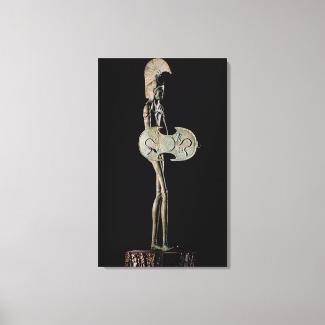 Statuette of a Warrior, Etruscan Canvas Print (Front)