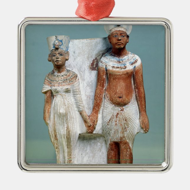 Statuette of Amenophis IV  and Nefertiti Metal Tree Decoration (Front)