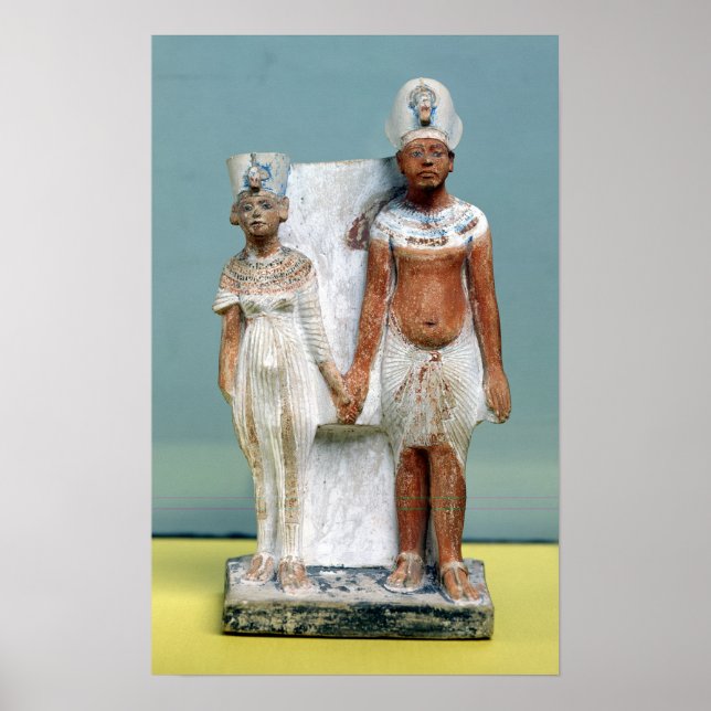 Statuette of Amenophis IV  and Nefertiti Poster (Front)