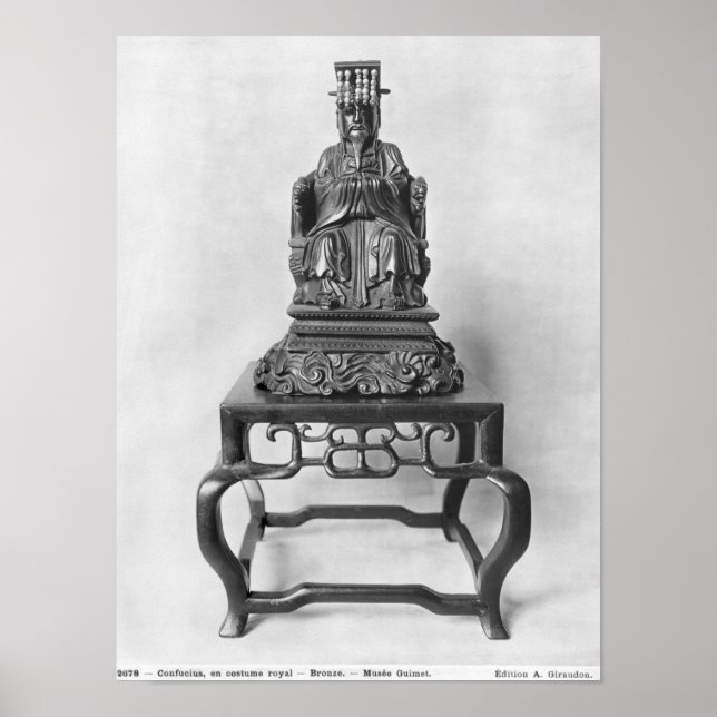 Statuette of Confucius as a Mandarin, Qing Poster (Front)