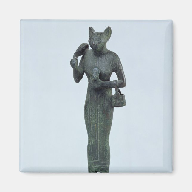 Statuette of the goddess Bastet Magnet (Front)